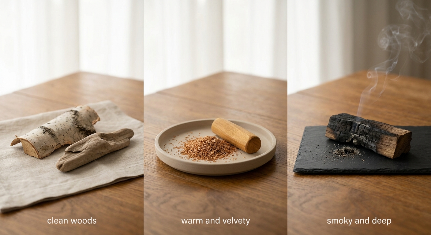 Holzige Parfums: 9 Holz-Profile – von „clean woods“ bis dunkel & rauchig (Guide)